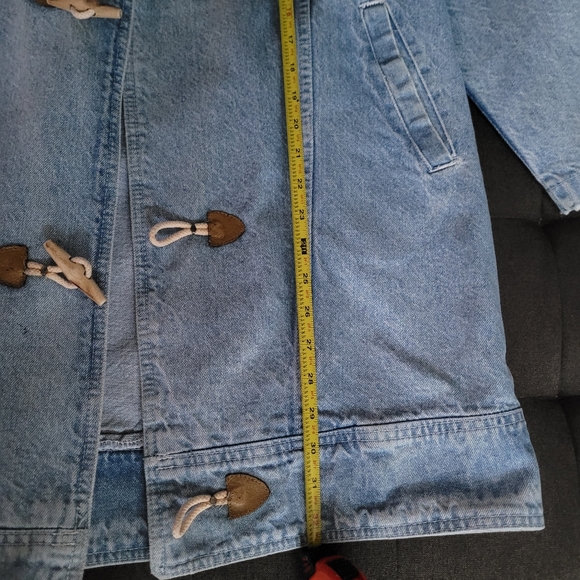 Vintage Denim Jean Long Jacket-Great Condition Large - Picture 7 of 7